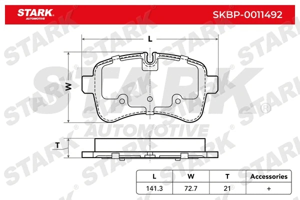 Brake Pad Set, disc brake (SKBP-0011492)