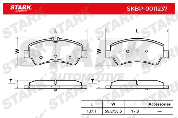 Brake Pad Set, disc brake (SKBP-0011237)