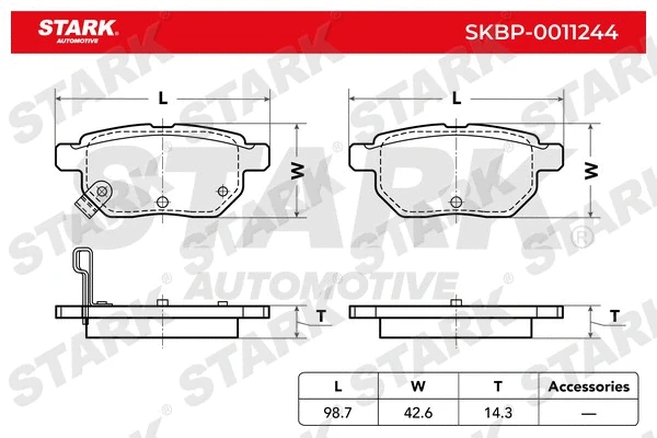 Brake Pad Set, disc brake (SKBP-0011244)