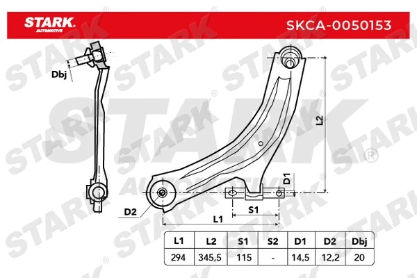 Control/Trailing Arm, wheel suspension