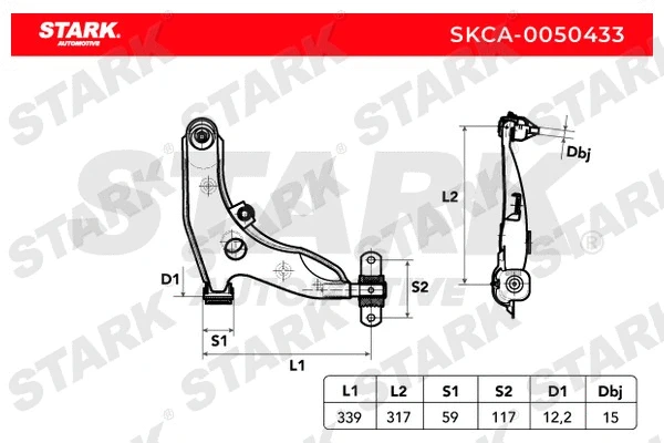 Control/Trailing Arm, wheel suspension
