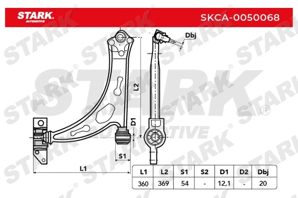 Control/Trailing Arm, wheel suspension