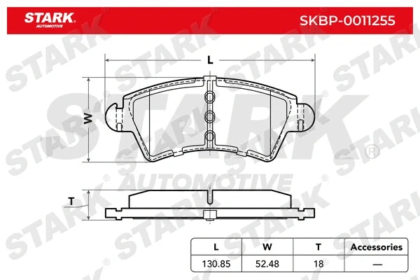 Brake Pad Set, disc brake (SKBP-0011255)