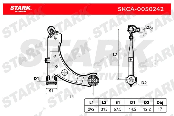 Control/Trailing Arm, wheel suspension