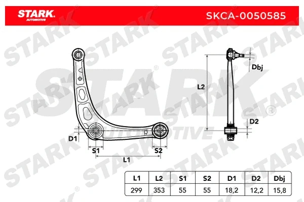 Control/Trailing Arm, wheel suspension