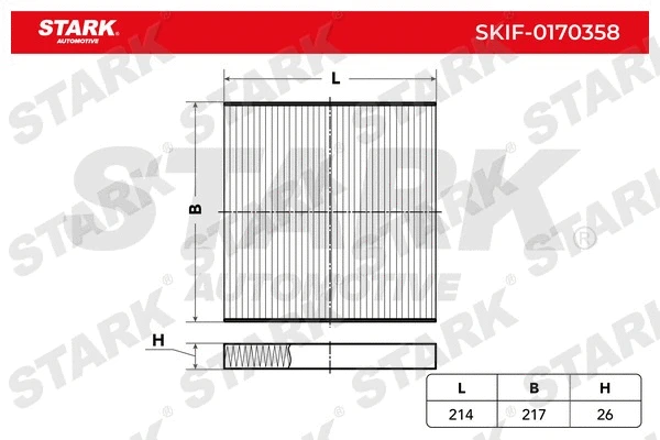 Filter, cabin air (SKIF-0170358)
