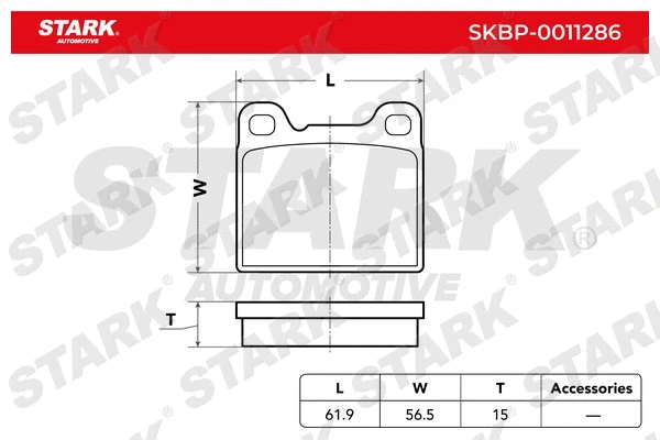 Brake Pad Set, disc brake (SKBP-0011286)