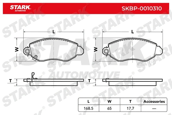 Brake Pad Set, disc brake (SKBP-0010310)