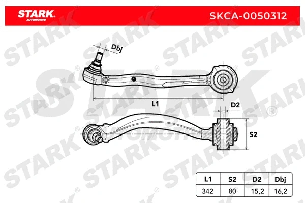 Control/Trailing Arm, wheel suspension