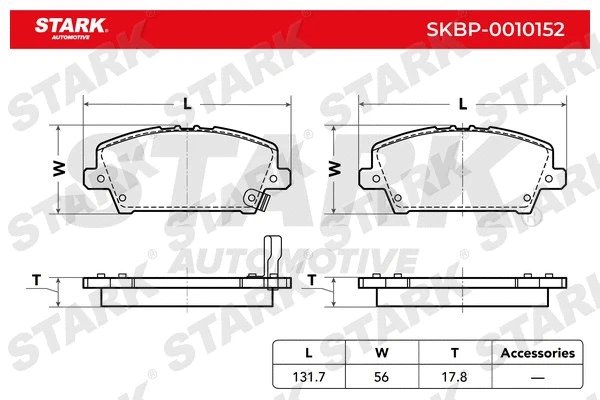 Brake Pad Set, disc brake (SKBP-0010152)