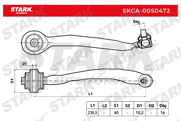 Control/Trailing Arm, wheel suspension