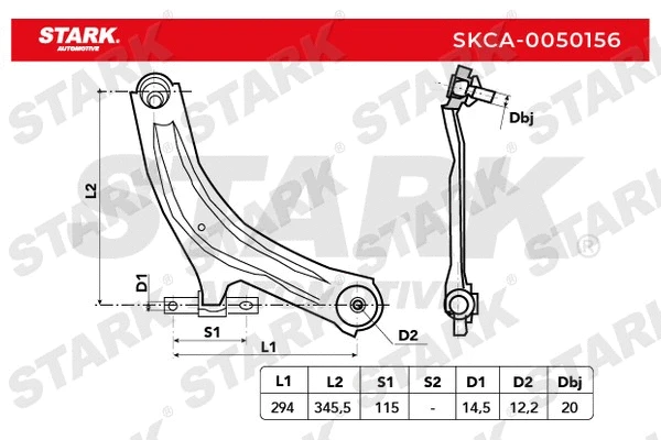 Control/Trailing Arm, wheel suspension