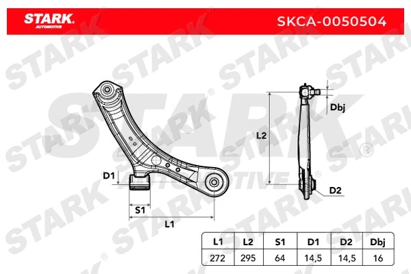 Control/Trailing Arm, wheel suspension (SKCA-0050504)