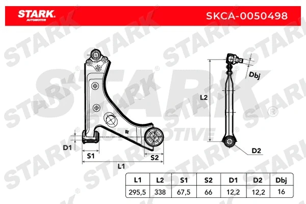 Control/Trailing Arm, wheel suspension (SKCA-0050498)