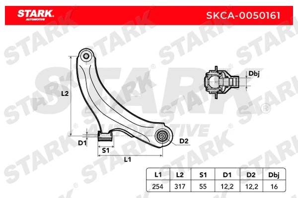 Control/Trailing Arm, wheel suspension