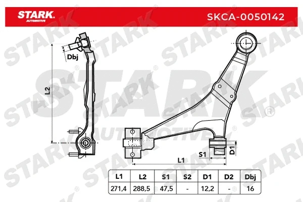 Control/Trailing Arm, wheel suspension