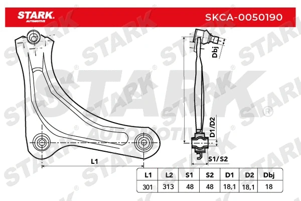 Control/Trailing Arm, wheel suspension