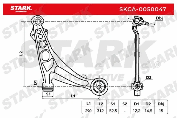 Control/Trailing Arm, wheel suspension