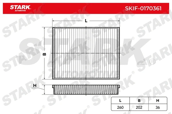 Filter, cabin air (SKIF-0170361)