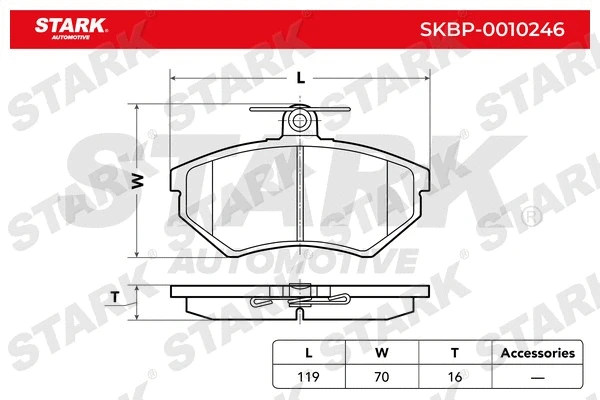 Brake Pad Set, disc brake (SKBP-0010246)