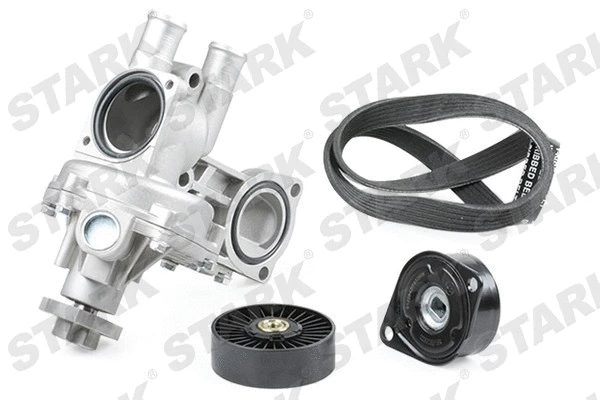 Water Pump + V-Ribbed Belt Kit