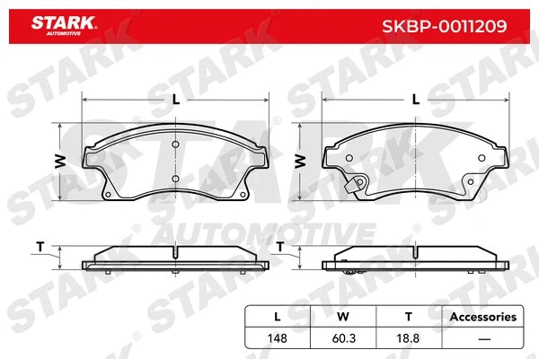 Brake Pad Set, disc brake (SKBP-0011209)