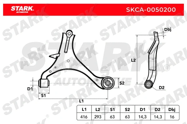 Control/Trailing Arm, wheel suspension