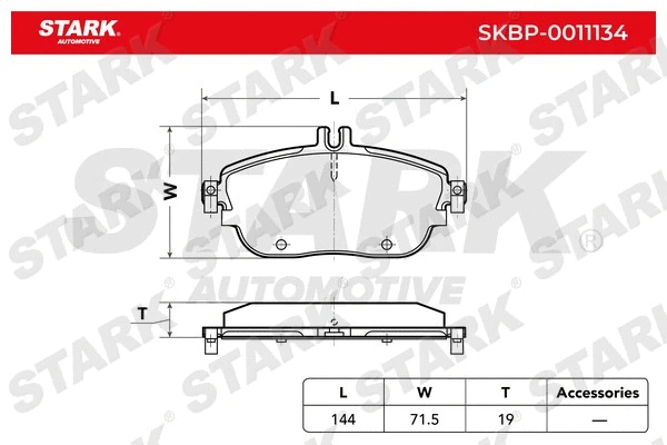 Brake Pad Set, disc brake (SKBP-0011134)