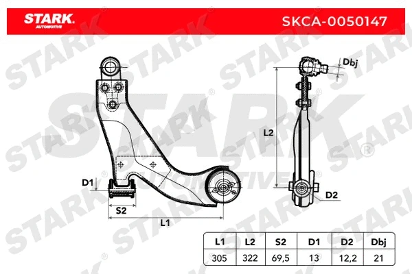 Control/Trailing Arm, wheel suspension