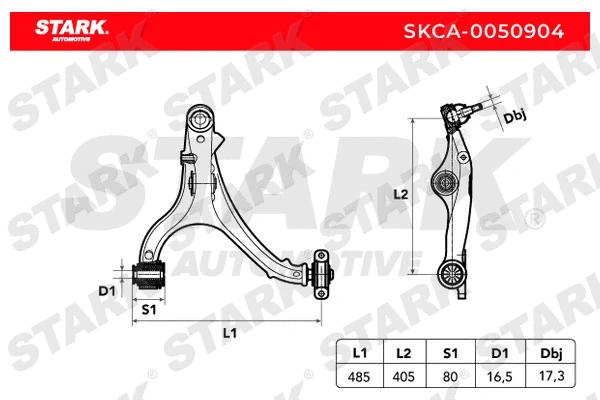 Control/Trailing Arm, wheel suspension (SKCA-0050904)