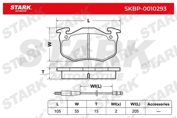 Brake Pad Set, disc brake (SKBP-0010293)