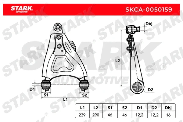 Control/Trailing Arm, wheel suspension