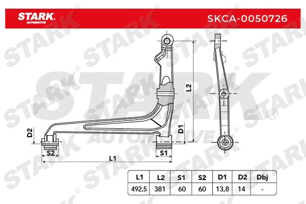 Control/Trailing Arm, wheel suspension