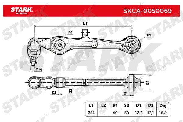 Control/Trailing Arm, wheel suspension