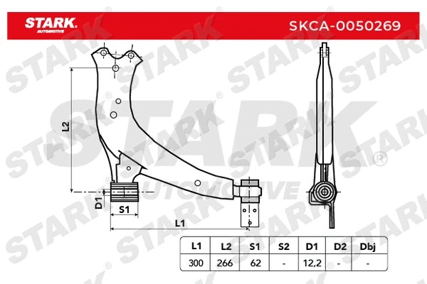 Control/Trailing Arm, wheel suspension (SKCA-0050269)