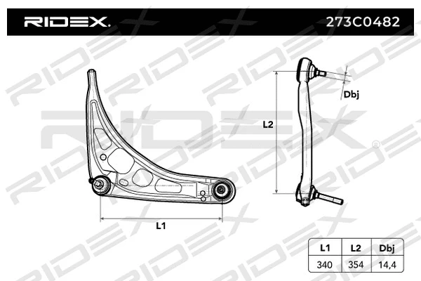 Control/Trailing Arm, wheel suspension