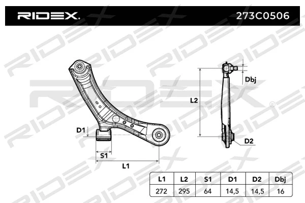 Control/Trailing Arm, wheel suspension