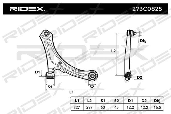 Control/Trailing Arm, wheel suspension (273C0825)