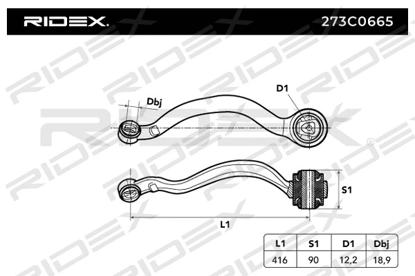 Control/Trailing Arm, wheel suspension