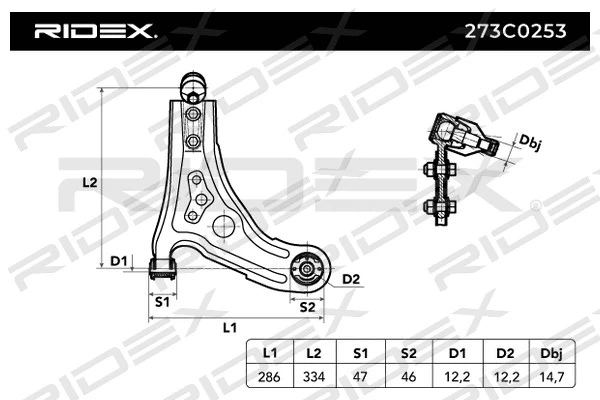 Control/Trailing Arm, wheel suspension