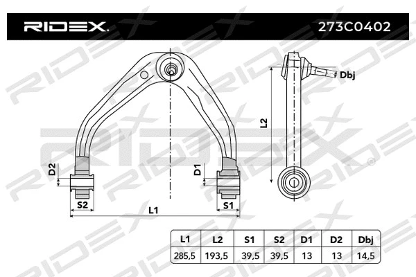 Control/Trailing Arm, wheel suspension
