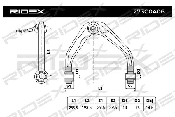 Control/Trailing Arm, wheel suspension