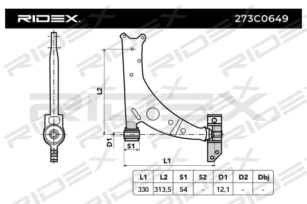 Control/Trailing Arm, wheel suspension