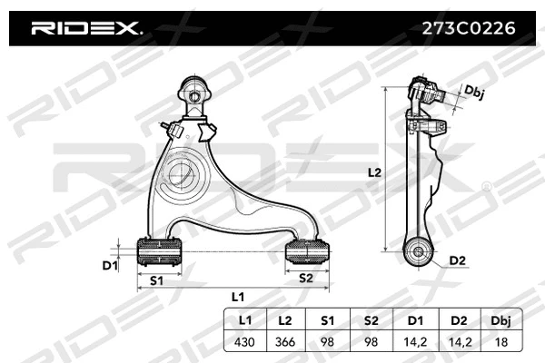 Control/Trailing Arm, wheel suspension