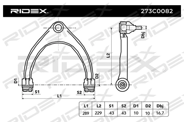 Control/Trailing Arm, wheel suspension