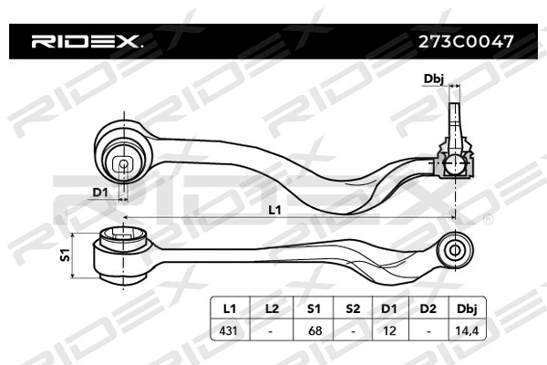Control/Trailing Arm, wheel suspension