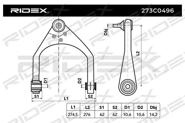 Control/Trailing Arm, wheel suspension
