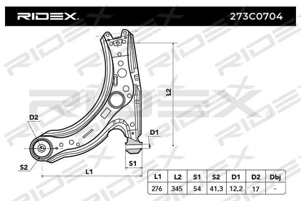 Control/Trailing Arm, wheel suspension