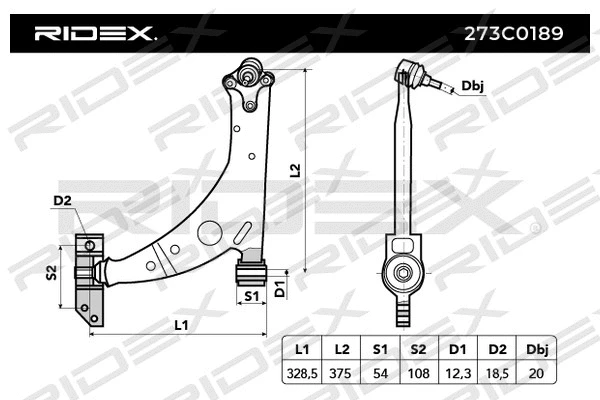 Control/Trailing Arm, wheel suspension