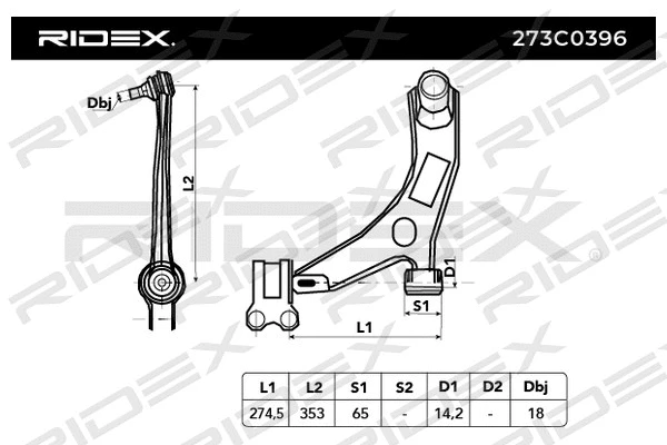 Control/Trailing Arm, wheel suspension